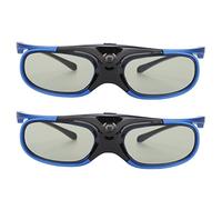 Keenso Gafas 3D de Obturación Activa de 144 Hz, Recargables con Enlace DLP | Sincronización rápida con proyectores, Cómodo y liviano, Visualización en alta definición, Batería recargable incorporada