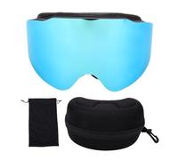 Keenso Gafas de esquí para Adultos, Gafas de Snowboard Antivaho de Doble Lente, con Diadema Elástica Ajustable, para esquí, Snowboard y Montañismo (negro)