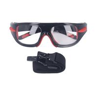 Keenso Gafas Deportivas de Baloncesto, Marco Miope Ligero de PC Negro con Estuche para Gafas con Cordón, Gafas de Fútbol Anticolisión
