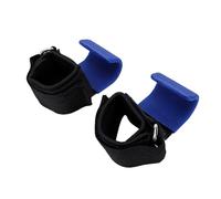 Keenso Ganchos para Levantamiento de Pesas, con Soporte para Muñeca y Correas Ajustables para Entrenamiento de Fuerza en Dominadas (BLUE)