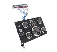 Keenso Grupo de Indicadores Digitales Panel de Tablero Digital de Acero Inoxidable 5 en 1 0 a 3000 RPM 100 a 250 F 0 a 145 PSI 8 a 32 V con Función de Alarma para RV Barco Yate
