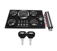 Keenso Grupo de Indicadores, Grupo de Indicadores Digitales Panel Multifunción 7 en 1 con RPM Presión de Aceite Temperatura del Agua Voltios Retroiluminación de 7 Colores para RV Barco