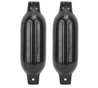 Keenso Guardabarros para Barcos, Parachoques de PVC de 5,5x20 Pulgadas con Refuerzo de Doble Orificio y Forma Ovalada para Muelles, Yates, Barcos de Pesca, 2 uds.