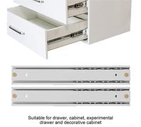 Keenso Guía Deslizante Suave y Duradera para Cajones, Fácil Instalación, Material de Aleación de Aluminio, 2 Unidades por Juego (100 mm de largo)