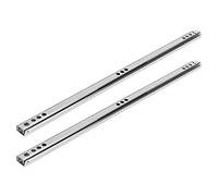 Keenso Guía para Cajones, Rodamiento de Bolas de Acero, Superficie Galvanizada, Juego de 2 Piezas, Fijación de Hardware para Cajones, Gabinetes