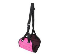 Keenso Hamaca para Pies, Hamaca Portátil con Suspensión para Piernas con Estructura Antivuelco, Fácil Configuración para Viajes, Oficina, Hogar (Rosa roja)