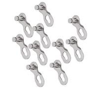 Keenso Hebilla de Conector de Cadena de Bicicleta, Conector de Cadena de Enlace Rápido de Acero, 5 Pares para un Desmontaje Sencillo, Fácil Instalación, Ajuste Preciso para Reparación de Bicicletas