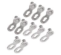 Keenso Hebilla de Conector de Cadena de Bicicleta, Conector de Cadena de Enlace Rápido de Acero, 5 Pares para un Desmontaje Sencillo, Fácil Instalación, Ajuste Preciso para Reparación de Bicicletas