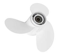 Keenso Hélice de 3 Palas, Aleación de Aluminio de 7 Dientes Estriados para Motores Fueraborda de 6 a 8 CV, con Respiraderos Sintonizados para un Disparo Rápido y un Manejo Mejorado