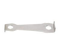 Keenso Herramienta de tuerca de plato multifunción, anillo de llave de tuerca de plato, herramienta de reparación de tuerca de plato de bicicleta de acero inoxidable, llave de extracción de manivela
