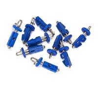 Keenso Herramienta para Quitar Anzuelos, Paquete de 10 Removedores de Anzuelos de Liberación Rápida, Herramienta Extractora de Estilo Paraguas ABS, Acero Inoxidable, (Blue)