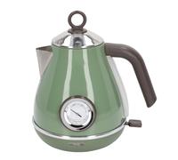 Keenso Hervidor de Pintura Retro Hervidor de Acero Inoxidable con Base Giratoria de 360 grados 1.7L (verde oscuro)