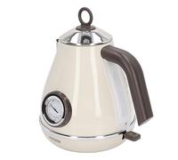 Keenso Hervidor de Pintura Retro Hervidor de Acero Inoxidable con Base Giratoria de 360 grados 1.7L (WHITE)