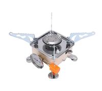 Keenso Hornilla Portátil para Camping, Mini Hornilla de Gas Butano de Acero Inoxidable de 2800 W con Encendido Electrónico y Diseño Plegable, Ideal para Senderismo, Picnics y Cocina Al