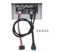 Keenso Hub de panel frontal de múltiples puertos para una transmisión de datos eficiente y conexión conveniente para 8 10 2003 para OS X para LINUX, USB 3.2 GEN1 X 5