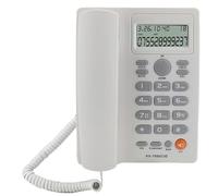 Keenso Identificador de Llamadas Home Hotel Teléfono Clear Sound Dial Speed Mute Función para Muidad para la Oficina Teléfono de Fijo Inglés (White)