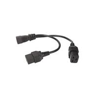 Keenso IEC320 C14 a Doble Cable de Alimentación C19 para Lámparas de Escritorio, Las Cámaras Digitales Tiran Resistentes a 12.6in 1 en 2 out