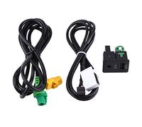 Keenso Interruptor AUX y zócalo del Adaptador de Cable de Alambre USB para mazo de Cables