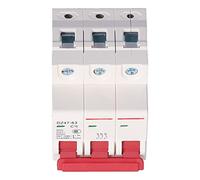 Keenso Interruptor de Alimentación en Miniatura Din Rail Mount PC Cubierta de Aire Doméstico AC 400 V 3P DZ47-63 con una Instalación Cómoda (16A)