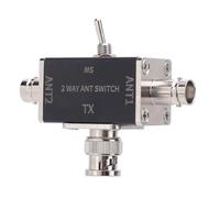 Keenso Interruptor de Antena de 2 Wegs -bnc de Interruptores de Conversión de 100 W de Alto Rendimiento Largo con Corte de Corte y Suelo para Aleación de Aluminio Radiante