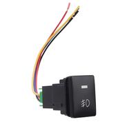 Keenso Interruptor de Botón, 4 Polos, 12 V, Interruptor de Botón, Luz Indicadora de Fondo LED con Kit de Cables de Conexión para Luz Antiniebla, Barra LED DRL