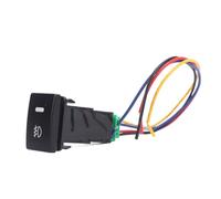 Keenso Interruptor de Botón de Luz Antiniebla, Indicador de Fondo LED con Arnés de Cableado, Reemplazo Multifuncional Impermeable para 2006 2017 2012 en Adelante