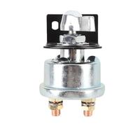 Keenso Interruptor de Desconexión de Batería, 12 V A 48 V 200 A, Interruptor de Corte de Energía de Batería de Alta Corriente con Soporte de Montaje de Poste Lateral Resistente, para (de plata)