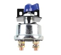 Keenso Interruptor de Desconexión de Batería, 12 V A 48 V 200 A, Interruptor de Corte de Energía de Batería de Alta Corriente con Soporte de Montaje de Poste Lateral Resistente, para (azul)