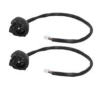 Keenso Interruptor de Luz Delanteros de 2 Pcs, 1 Pulgada del Manejo del Manejo del Manillar del Manillar Delantero Botón de Control de la Bocina de la Bocina (BLACK)