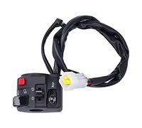 Keenso Interruptor de Manillar de 7, 8 Pulgadas, Interruptor de Manillar Universal ABS con Enchufe de 9 Pines, Montaje de 22 Mm para Controles de Motociclistas, Bocina de Faro, Señal de Giro, Luz