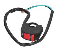 Keenso Interruptor de Manillar de Motocicleta, Botón de Encendido y Apagado de Luz de Manillar Universal ABS, Cableado Impermeable de 7 8 Pulgadas 22 Mm para Control de Potencia de Luz de Peligro de