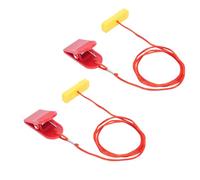 Keenso Interruptor de Parada de Emergencia de la Cinta de Correr, 2pcs Diseño de Doble Inserción Universal Rectangular de 53x16 Mm con Abrazadera para la Mayoría de Las Cintas de Correr