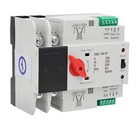 Keenso - Interruptor de transmisión automática con transmisión de doble potencia con contactos de plata y material ignífugo, interruptores ZGQ5-100/2P para una conversión de potencia