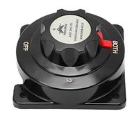 Keenso Interruptor Selector de Batería, Interruptor de Batería de Cobre ABS 4 Posiciones 250A DC 6 a 32V Hacer Antes de la Pausa para RV Marine Boat Trailer Yacht Sistemas de Dual