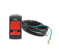Keenso Interruptor Universal de Faro de Motocicleta Botón de Luz de Manillar de Plástico DC12V 10A para Barras de 22 a 25 Mm con 2 Botones Cable de 50 Cm para Control de Iluminación de Conductores