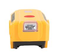 Keenso Inversor Portátil de 200W con Luz LED para Aventuras Al Aire Libre, Compatible con Baterías de 18V, Material ABS, Fuente de Energía de Emergencia