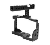 Keenso Jaula para Cámara de Aleación de Aluminio con Asa para A6600, Orificios para Tornillos de 1/4" y 3/8", Placa de Límite, Interfaz Externa, Fijación para Trípode, Liviana 440 G