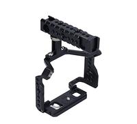 Keenso Jaula para Cámara de Aleación de Aluminio Empuñadura y Asa para X-S10, Negra, Equipada con Interfaz de Zapata Fría, Boca del Compartimento de la Batería, para Videografía