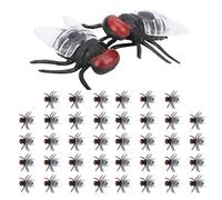 Keenso Juego de 40 Piezas de Juguetes de Plástico para Moscas, Juguete de Broma Realista para Niños y Adultos, Ideal para Decoración de Oficina y Hogar