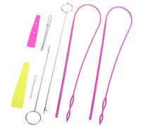 Keenso Juego de 9 Enhebradores con Cordón para Bricolaje, Kit de Herramientas de Costura para Uso Doméstico, Pinzas de Gancho Giratorio, Hogar, Costura, Enhebrado, Alambre de Plomo, Plástico de Hierro