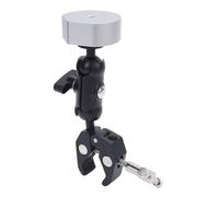 Keenso Juego de adaptadores de soporte de abrazadera de satélite, kit de montaje de aleación de aluminio fiable para mini yate de poste de RV, instalación portátil (adaptador plateado)