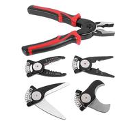 Keenso Juego de Alicates Intercambiables de Acero Multifuncional para Corte de Alambre de Chapa Metálica, Pelado, Prensado, Kit de Herramientas Duradero para Reparaciones en el Hogar