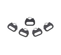 Keenso Juego de Anillos de Gancho Triangular de Aleación Brillante, Anillo Dividido para Correa de Cámara Firme y Duradero, Adecuado para Correa de Hombro de Cámara, Negro, 5 Piezas