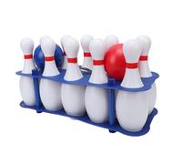 Keenso Juego de Bolos para Niños, 10 Bolos de Plástico Blanco con 2 Bolas Livianas para Juegos en Interiores y Exteriores, Fiestas de Cumpleaños y Diversión Familiar (para niños de 3 años más)