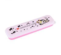 Keenso Juego de Cubiertos de Cocina con Cuchara, Tenedor y Cuchillo de Acero Inoxidable de Primera Calidad con Caja para Niños, Hogar y Restaurante (PINK)