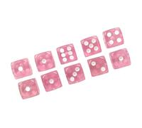 Keenso Juego de Dados de 20 Piezas Juego de Dados de 6 Caras de Colores Translúcidos de Plástico de Esquina Redonda de 0,6 X 0, X 0, Pulgadas para Juegos de Mesa Juegos de Matemáticas Aulas y