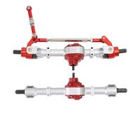 Keenso Juego de Eje Trasero Delantero, Reemplazo de Eje de Metal para Automóvil RC D90 D91 D96 MN90 MN96 1/12, Instalación sin Esfuerzo, Rendimiento Mejorado, Compatible con Varios Modelos (Silver)