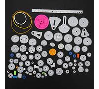 Keenso Juego de Engranajes de Plástico, Kit de Caja de Cambios Duradero y Resistente a Impactos para Fabricación de Modelos de Robots DIY, 85 Piezas para Accesorios de Bricolaje