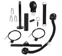 Keenso Juego de Equipos de Fitness para Bricolaje, Barra de Polea Eléctrica con Brazo de Acero para Entrenamiento de Fuerza de Bíceps y Tríceps con Pasador de Carga Ajustable, Equipo de Gimnasio en