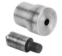 Keenso Juego de Herramientas de Perforación de Cinturón de Cuero de Acero 45#, 2 Piezas de Molde de Perforación de 1,5-16 Mm, Hueco para Artesanía de Cuero, Hueco (9,0 mm)